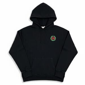 Mini Cooper Men's Large Officially Licensed Wreath Logo Hoodie Black Sweatshirt